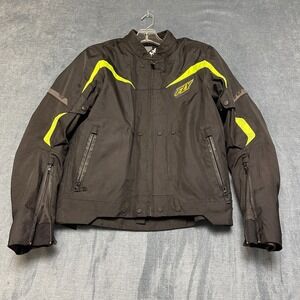 Fly Racing Butane Jacket Mens Small Black Removable Liner Full Zip Waterproof